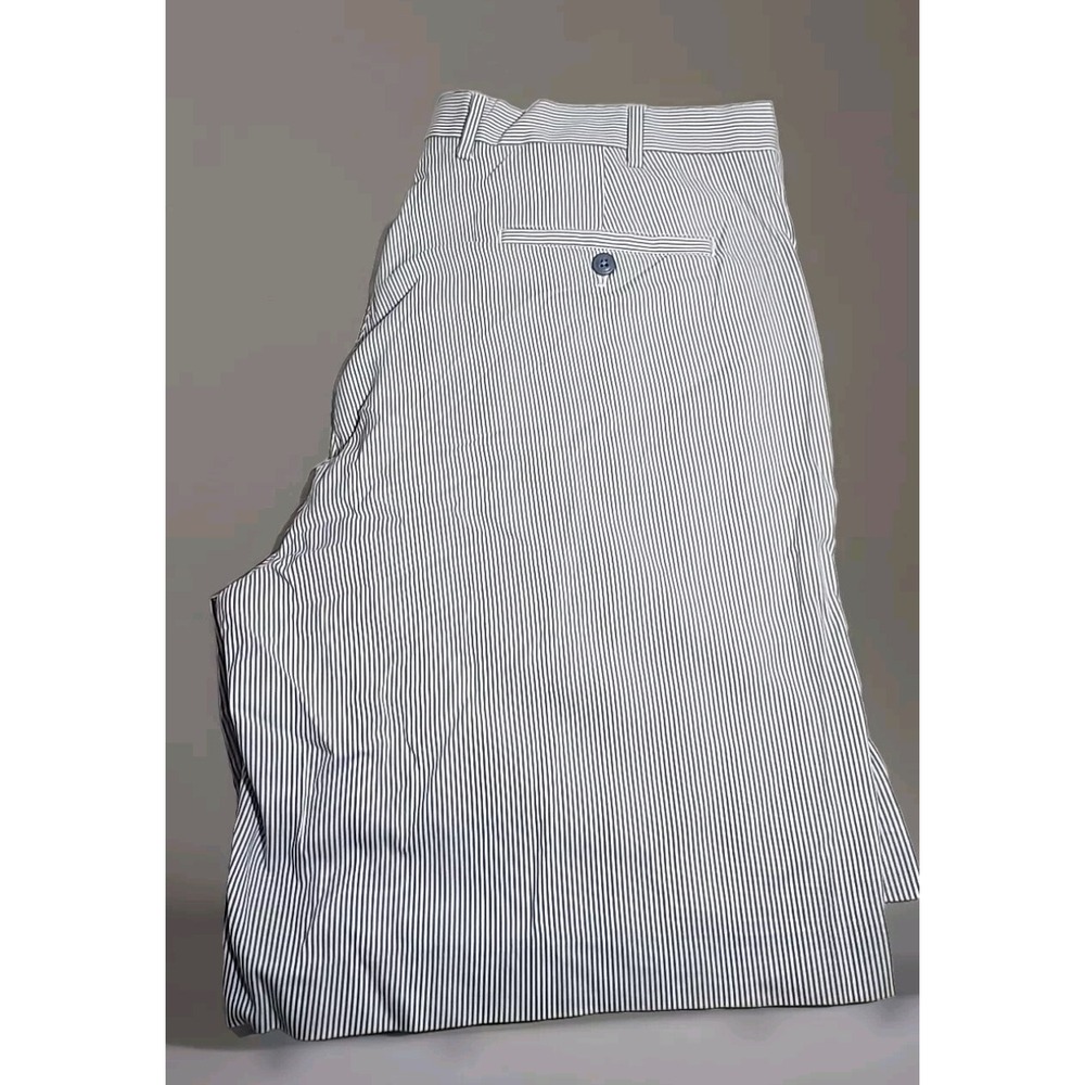 Alan Flusser Golf Shorts Pleated Front Chino Men's Size 40 X‎ 9  Blue Stripe